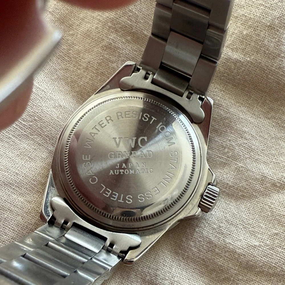 Vague Watch Co. - Men's Stainless Steel Diver Watch - Black Dial - Gray Bezel